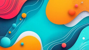 多彩流体抽象艺术背景图