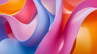 多彩流动曲面艺术背景