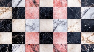 多彩大理石拼接瓷砖图案