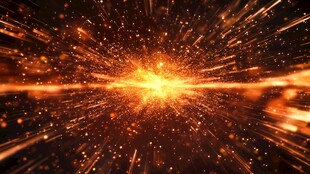 炫目光芒粒子爆发特效