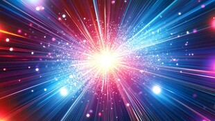 绚丽宇宙光线放射背景图