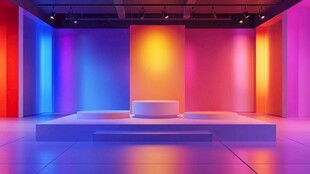 绚丽多彩的室内展示空间