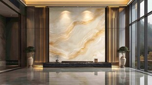 奢华大理石客厅背景墙