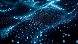科技感数字粒子流动背景