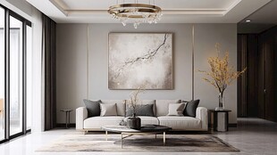 现代简约风舒适客厅空间