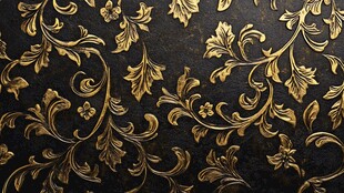 黑金复古花纹装饰图案