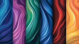 多彩流体波纹背景图案