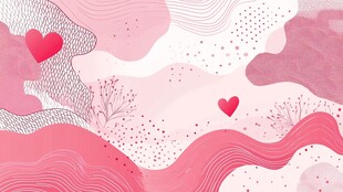 浪漫粉色爱心梦幻背景图