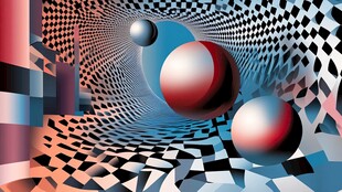 几何星球奇幻空间图案