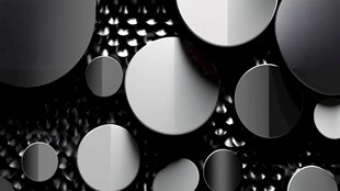 黑白圆形几何图案背景