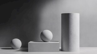 简约几何体静物组合