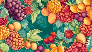 缤纷多彩的水果插画世界