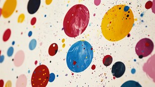 多彩颜料斑点艺术画面