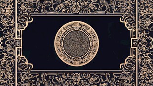 黑金古典边框装饰图案