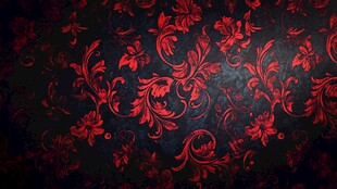 复古红黑花纹背景图案