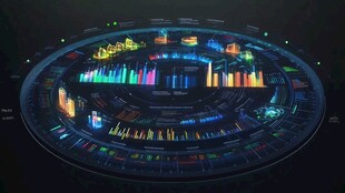 科技感数据可视化环形界面