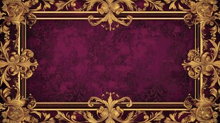 紫底金框奢华复古装饰图