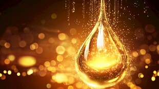 金色梦幻水滴光影特效