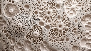 立体镂空花朵纹理图案