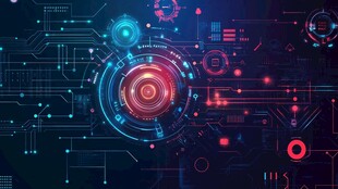 未来科技感数字界面元素