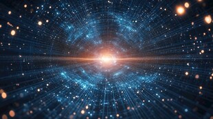 未来科技感的宇宙光线场景