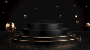 黑金质感产品展示舞台