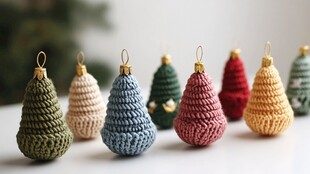 手工编织圣诞装饰小挂件