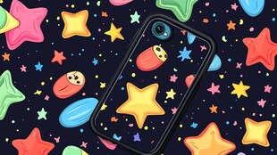 卡通星星图案手机壳展示