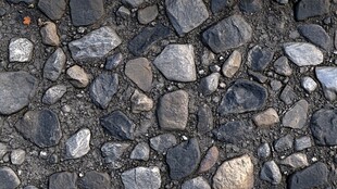 碎石路面纹理特写