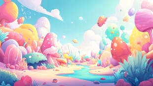 梦幻奇幻蘑菇童话世界