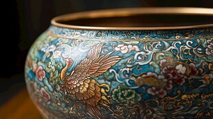 精美掐丝珐琅凤纹大罐