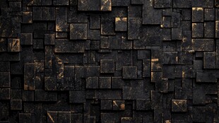 黑色立体方块纹理背景