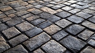 复古石块铺就的路面纹理