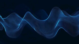 蓝色动感线条科技背景图