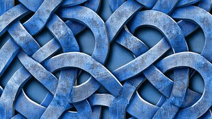 蓝色交织几何图案纹理