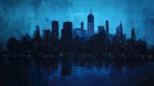 夜影都市 静谧的城市天际线