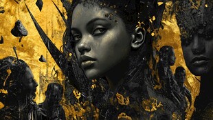 黑金风格的神秘人物群像