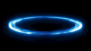 蓝色发光环形光效
