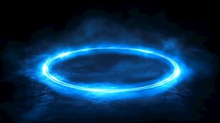 蓝色发光神秘光环特效