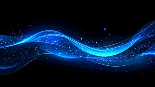 蓝色动感光波背景图