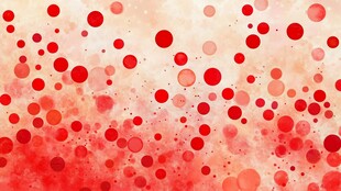 红色梦幻圆点水彩背景图