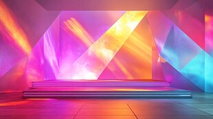 炫彩几何灯光舞台空间