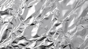 银色褶皱金属箔纹理