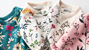 多彩花卉印花时尚上衣