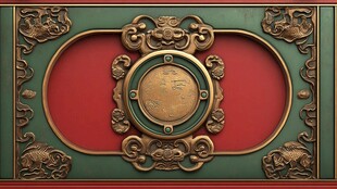 中式古典浮雕装饰图案