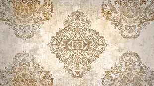 复古金色花纹墙纸图案
