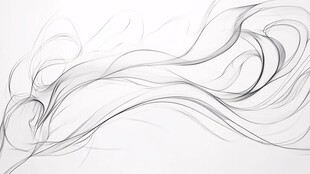 飘逸线条抽象艺术画面