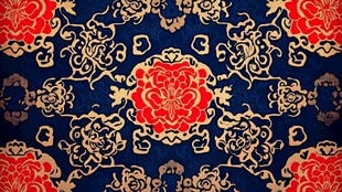 中式传统花卉纹案背景