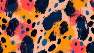 抽象多彩斑点艺术图案