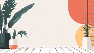 简约室内绿植装饰场景